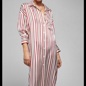 ANINE BING Mills Silk Shirt Dress